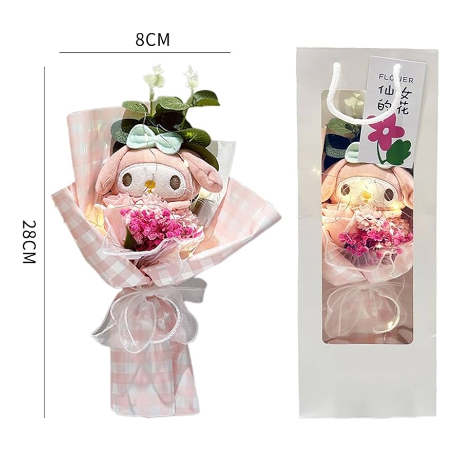 マイメロディ　アニバーサリーバースデーぬいぐるみ花星虹蝶 　８個コンプセット MY MELODY/マイメロディ・Plush/ぬいぐるみ・バースデー・高さ約